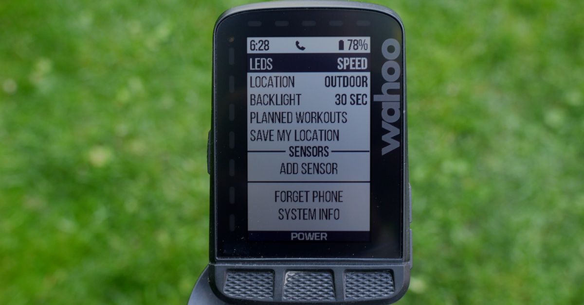 Wahoo ELEMNT ROAM Review_Settings2