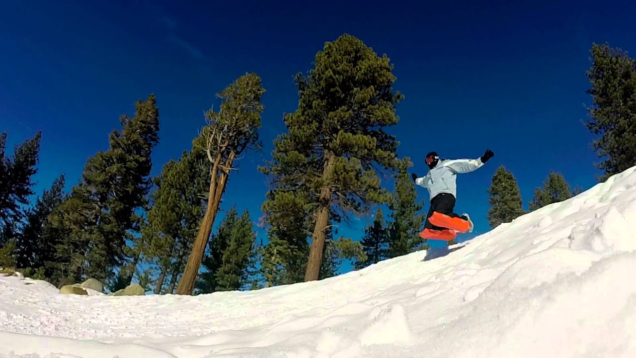 Sled Legs, the wearable snow sled.