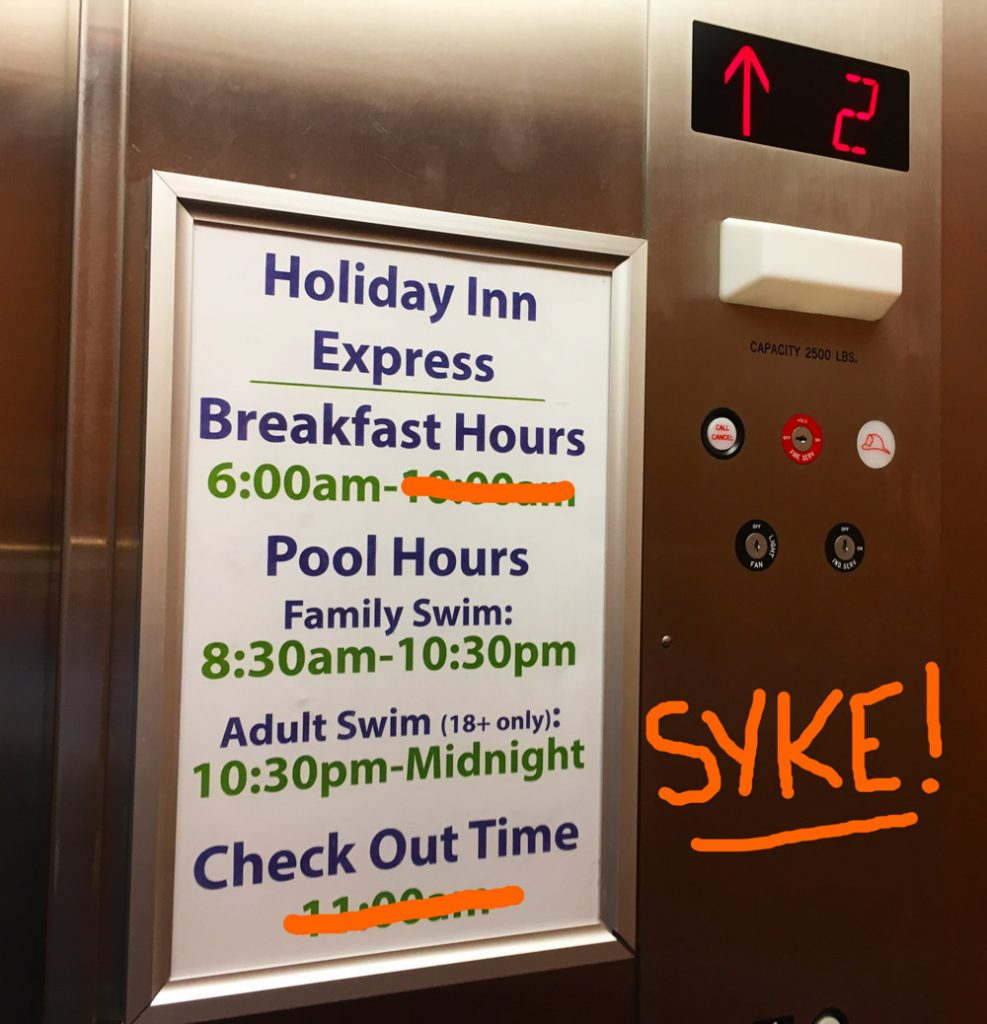 Holiday Inn Express Snoozapalooza - Bustedwallet.com
