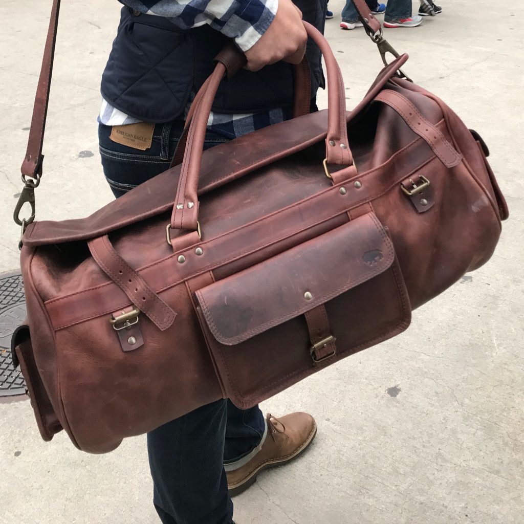 THE ROOSEVELT BUFFALO LEATHER TRAVEL DUFFLE BAG